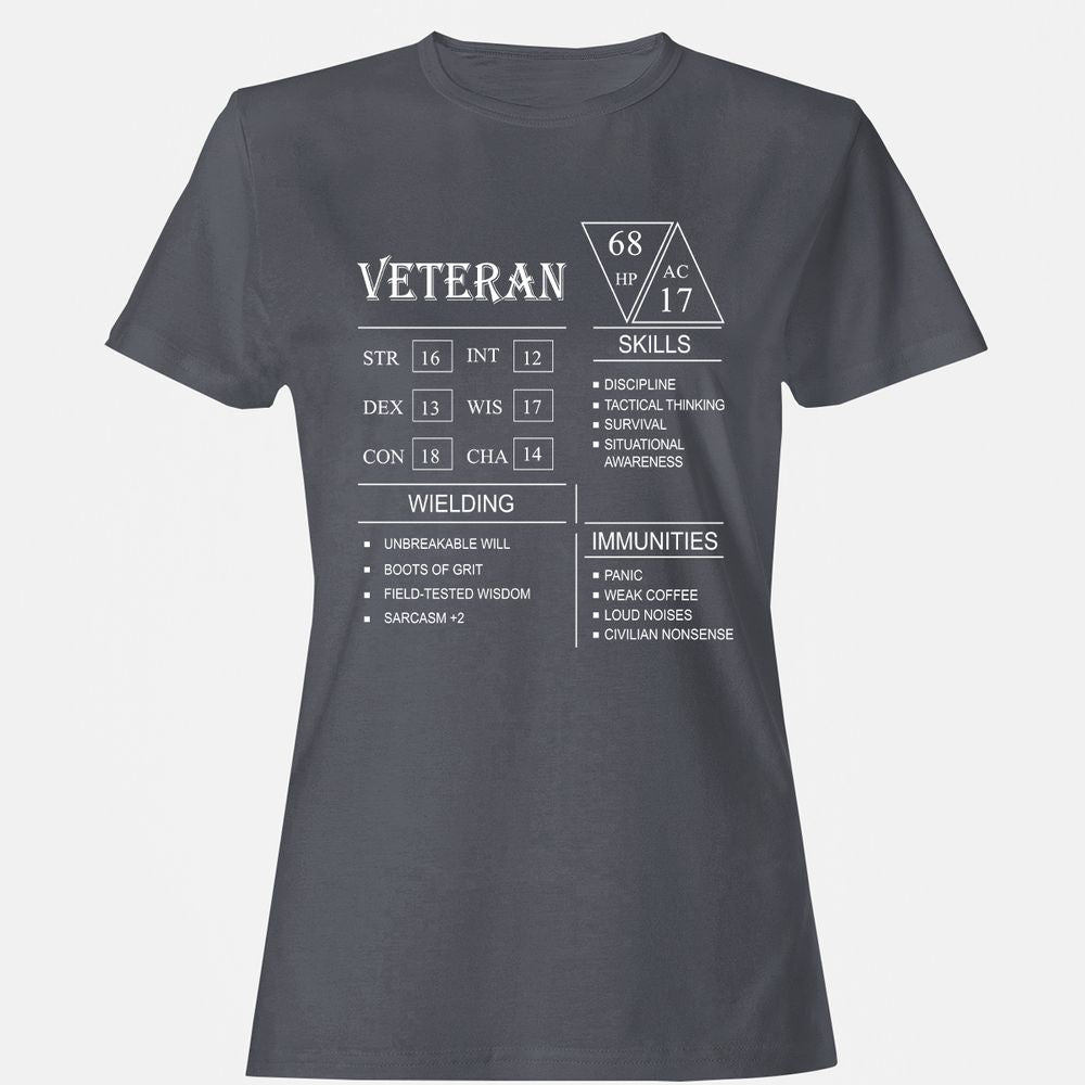 Veteran New Women's T-Shirt - Dark Heather - 5