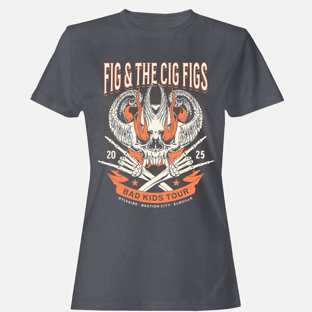 Fig and the Cig Figs, Dimension 20 Women's T-Shirt - Dark Heather - 5