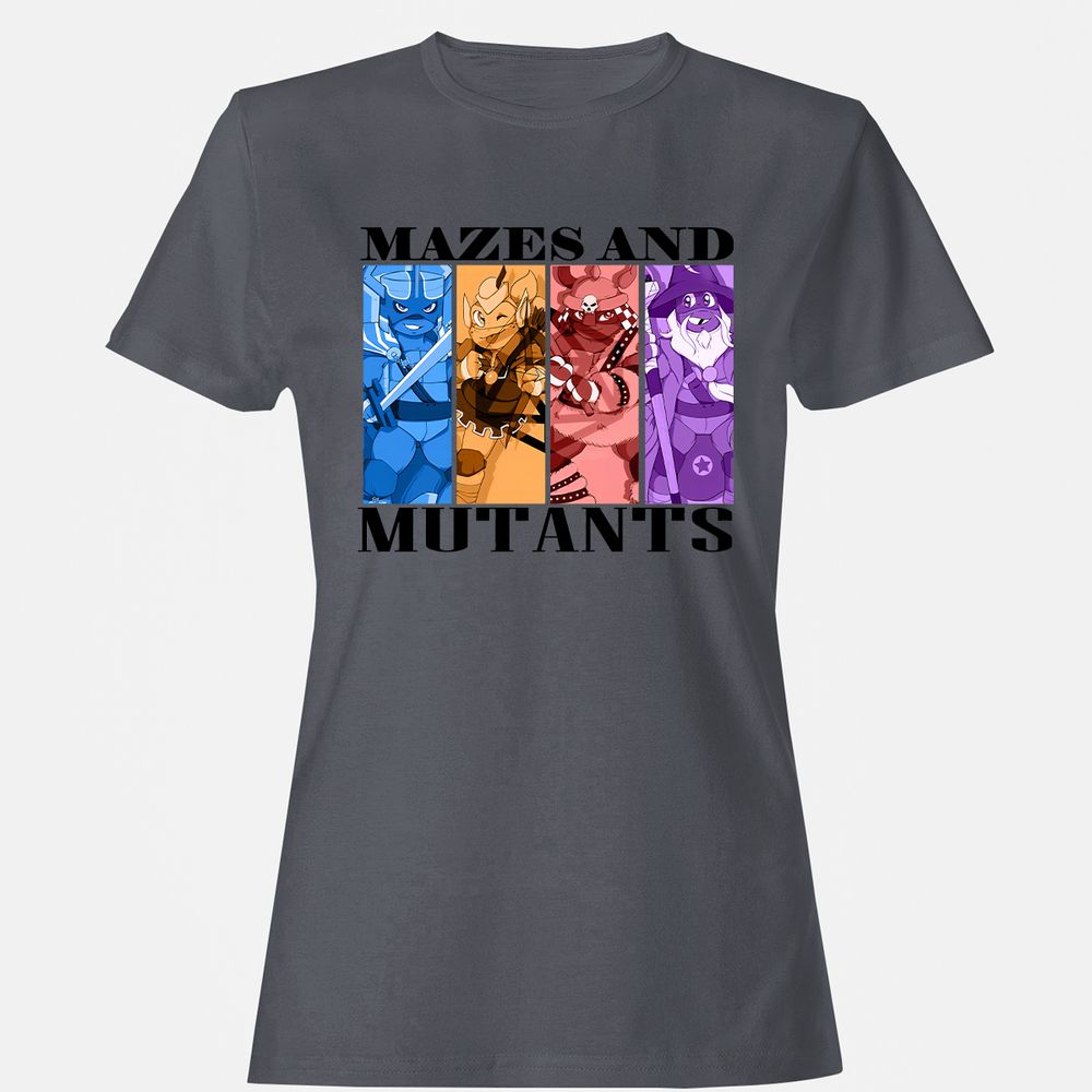Mazes & Mutants Women's T-Shirt - Dark Heather - 5