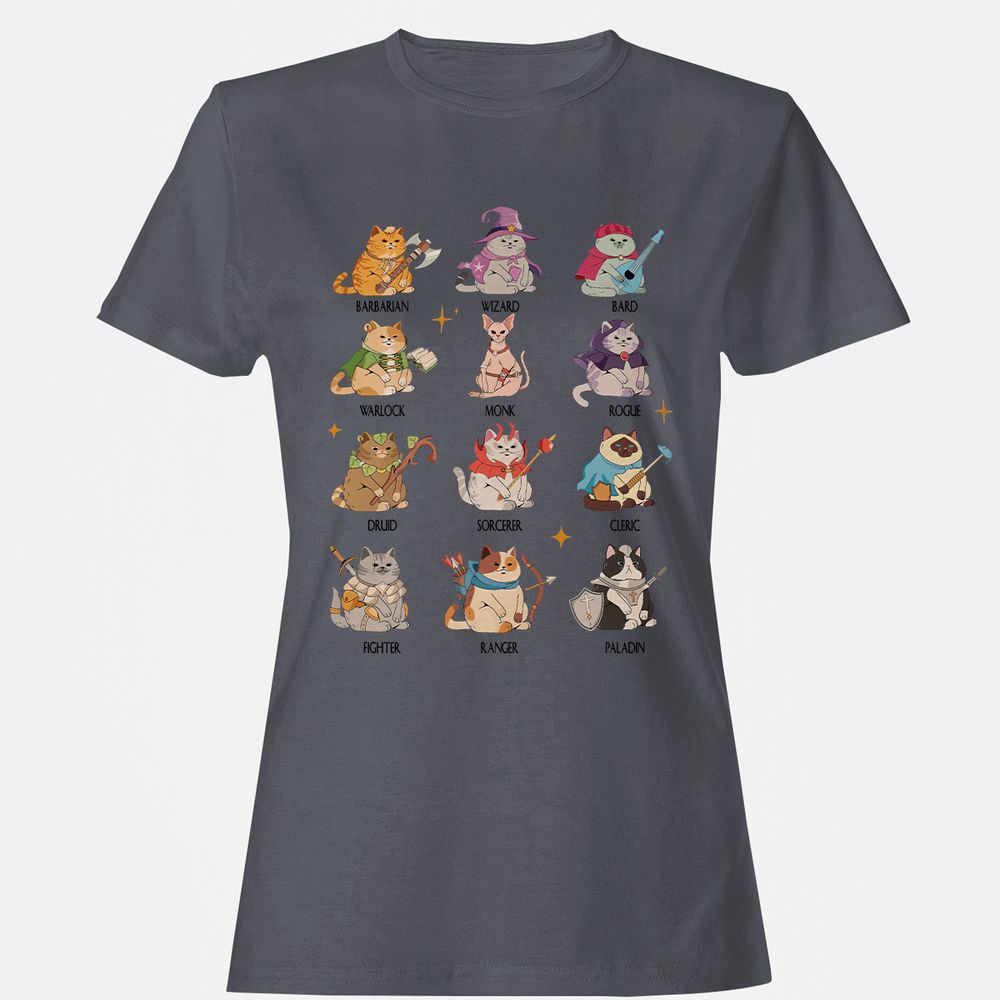 Dungeons And Cats Women's T-Shirt - Dark Heather - 5