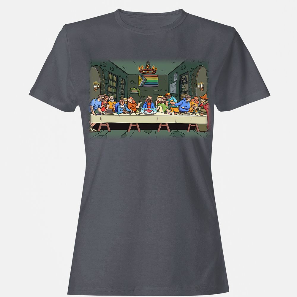 DnD Characters Pride Themed The Last Supper Shirt Women's T-Shirt - Dark Heather - 5
