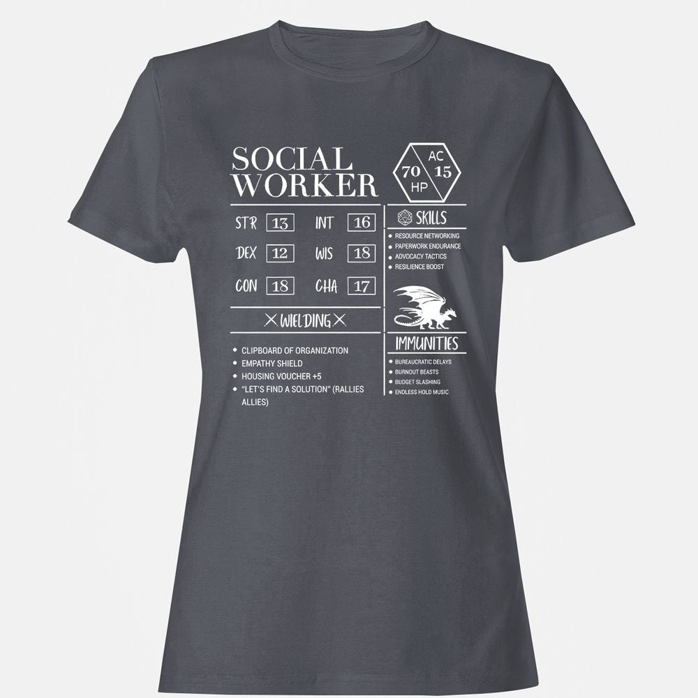 Social Worker New Women's T-Shirt - Dark Heather - 5