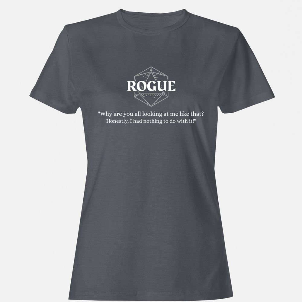 Rogue – Why Are You All Looking At Me Like That Women's T-Shirt - Dark Heather - 5
