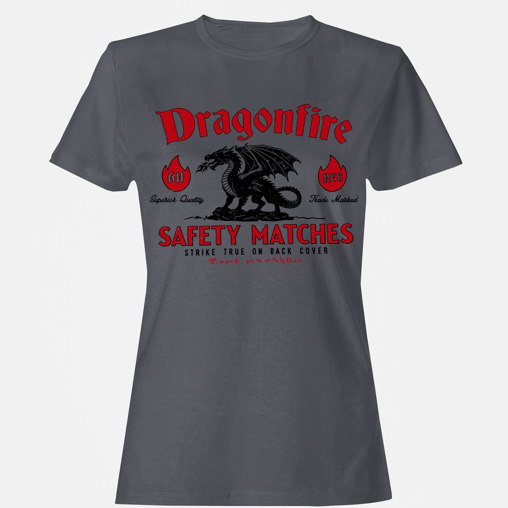 Dragonfire Women's T-Shirt - Dark Heather - 5