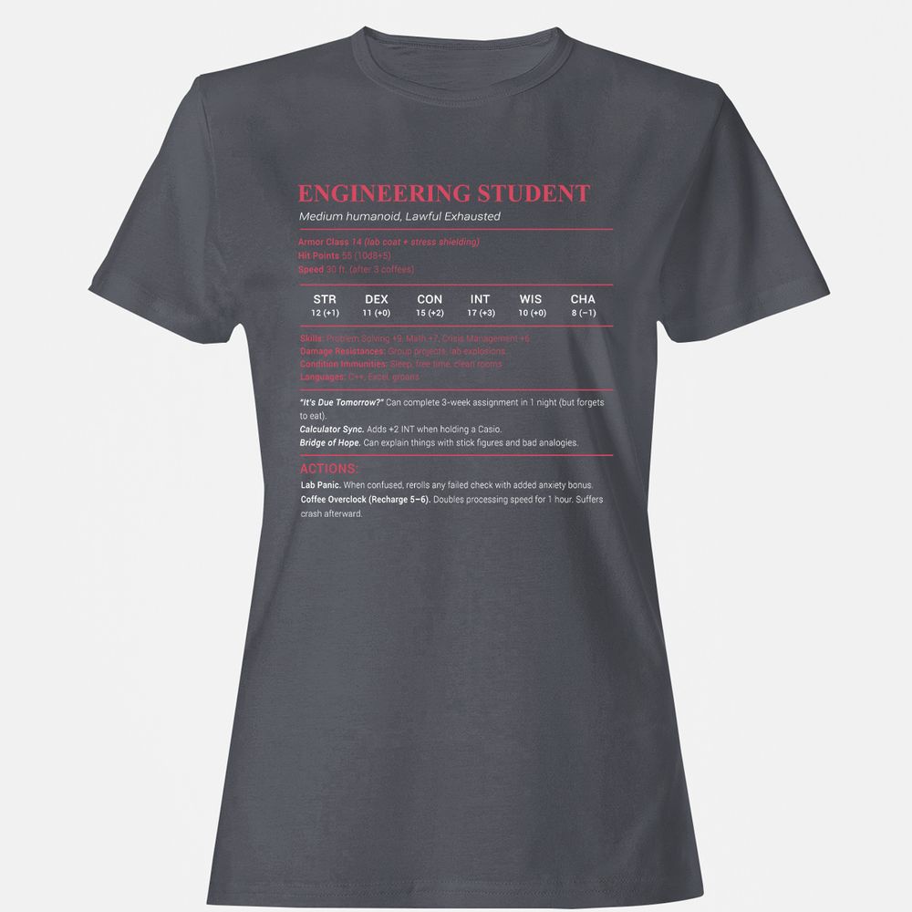 Engineering Student Women's T-Shirt - Dark Heather - 5