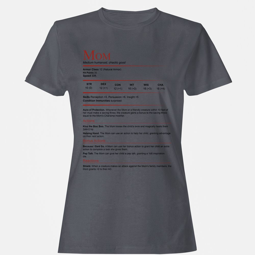 Mom Stats Women's T-Shirt - Dark Heather - 5