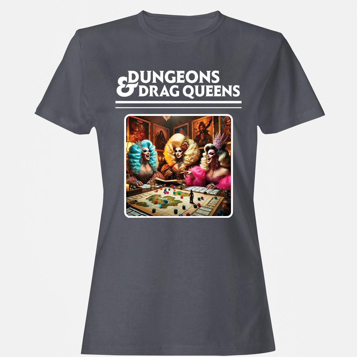 Dungeons & Drag Queens Women's T-Shirt - Dark Heather - 5