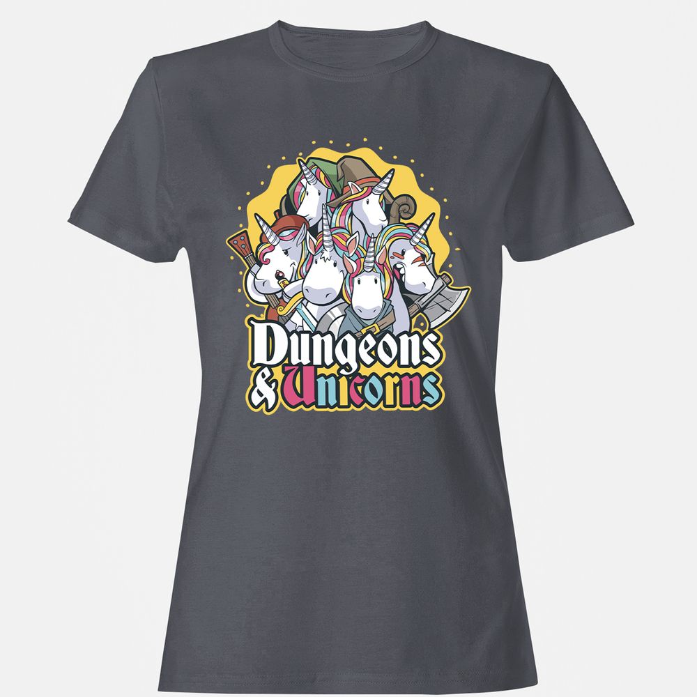 Dungeons And Unicorns Women's T-Shirt - Dark Heather - 5
