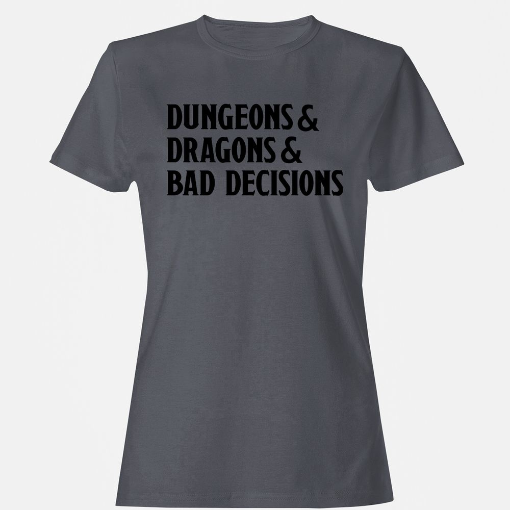 Bad Decisions Women's T-Shirt - Dark Heather - 5