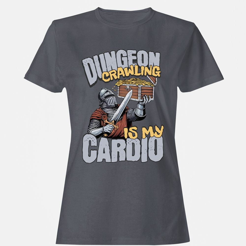 Dungeon Crawling Is My Cardio Women's T-Shirt - Dark Heather - 5