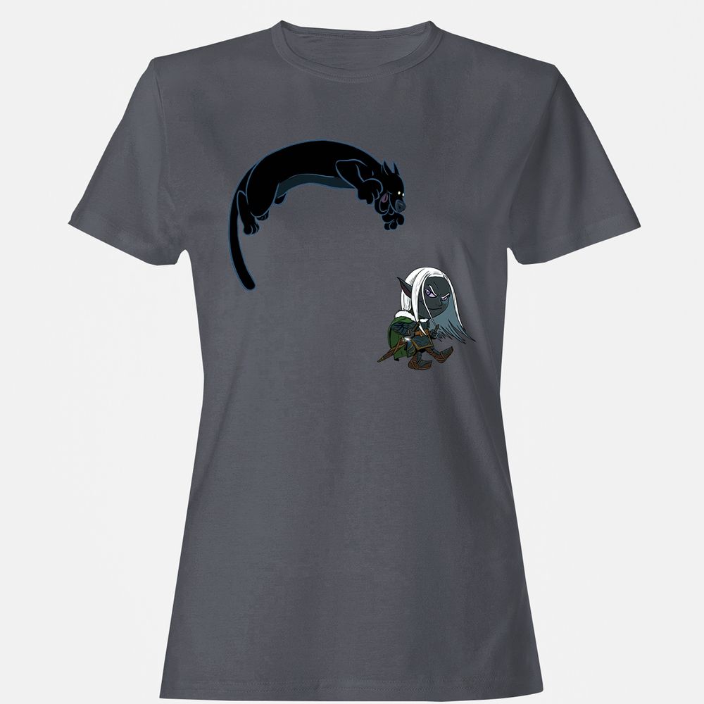 Drizzt And Guenhwyvar Women's T-Shirt - Dark Heather - 5