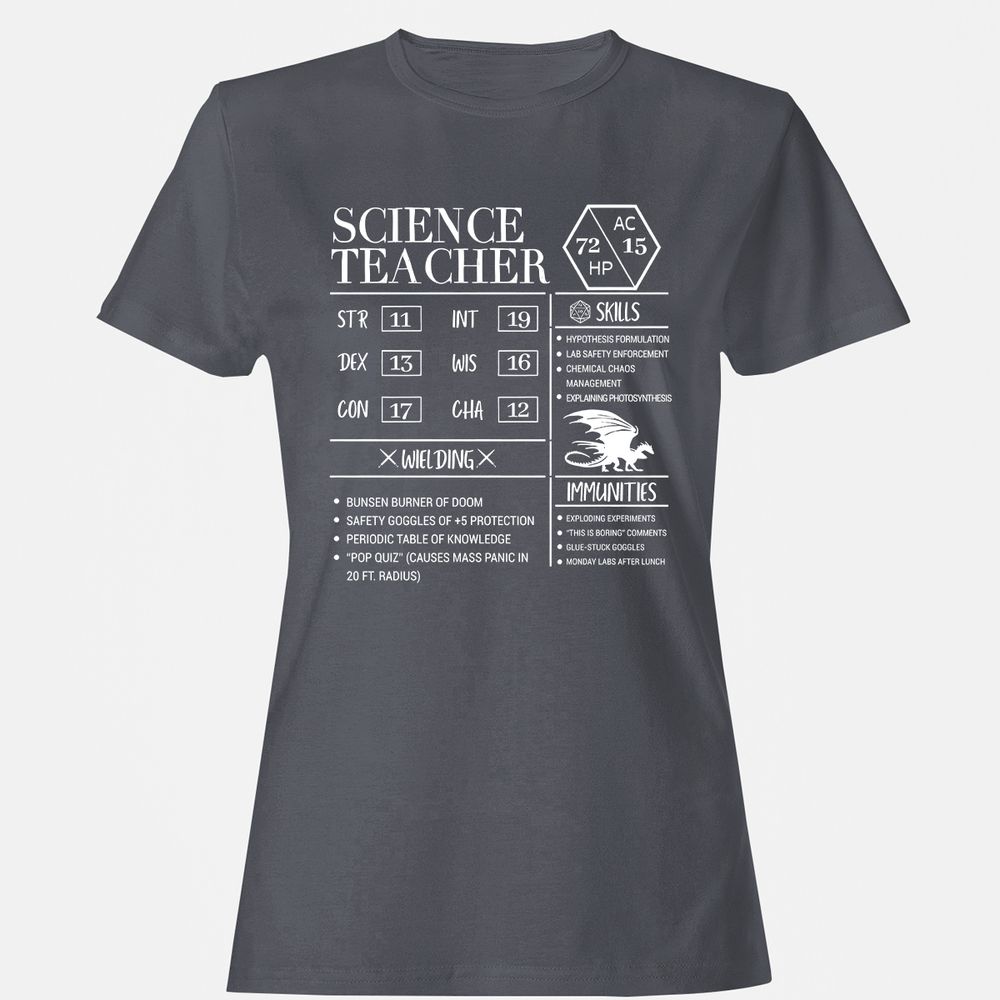 Science Teacher New Women's T-Shirt - Dark Heather - 5
