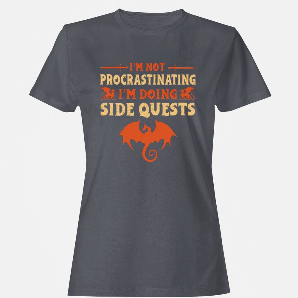 I'm Doing Side Quests Women's T-Shirt - Dark Heather - 5