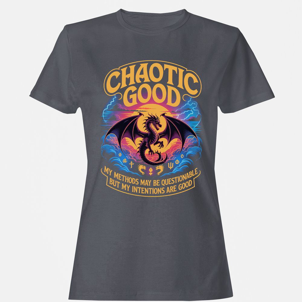 Chaotic Good Women's T-Shirt - Dark Heather - 5