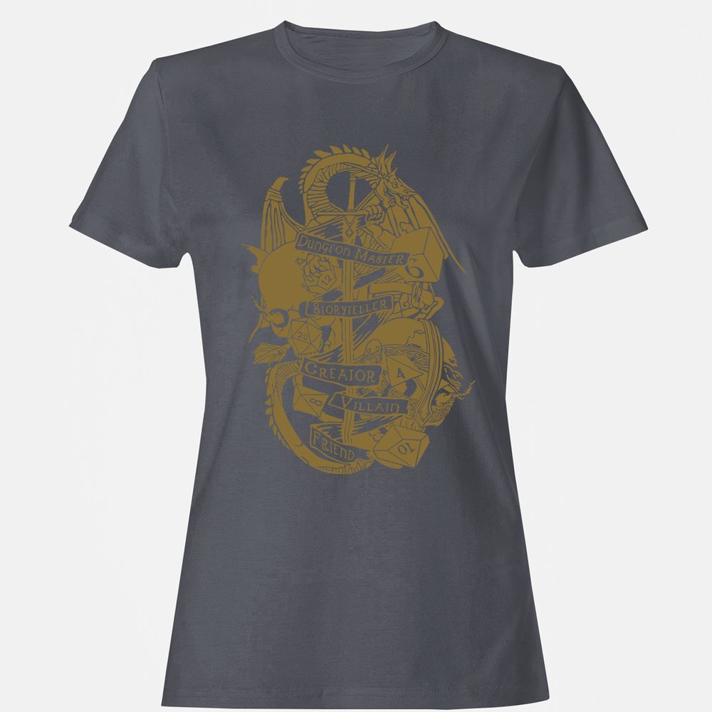 Dungeon Master Dragon Women's T-Shirt - Dark Heather - 5
