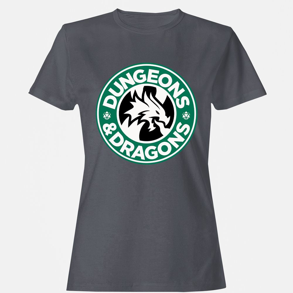 D&D Coffee Women's T-Shirt - Dark Heather - 5