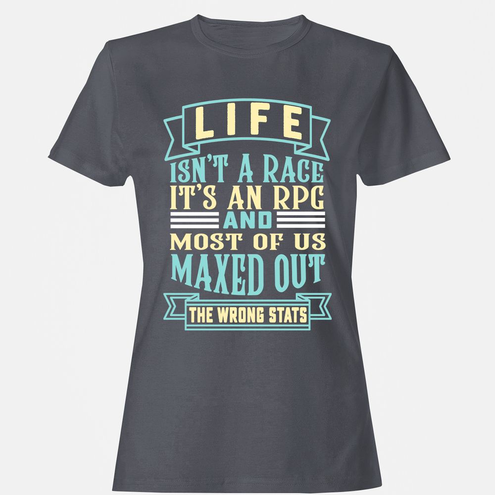 Life Is A RPG Women's T-Shirt - Dark Heather - 5