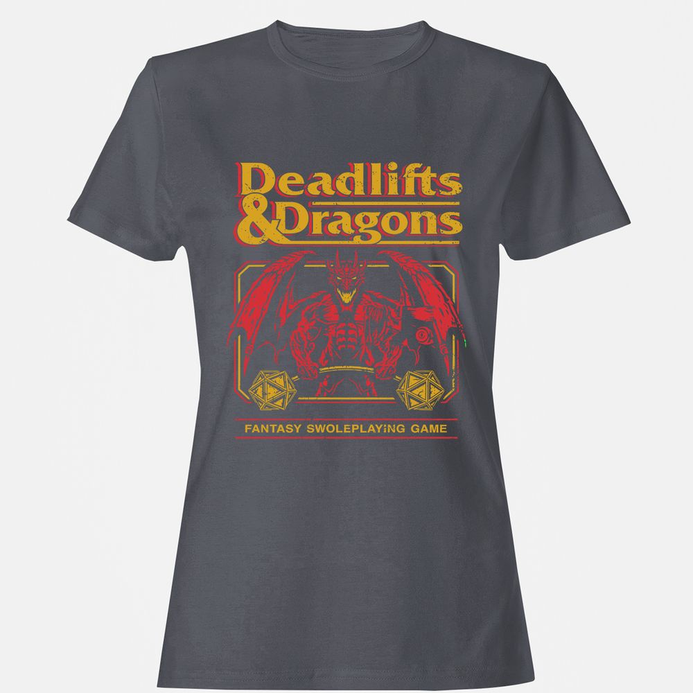 Deadlifts & Dragons - Dark Heather - 5