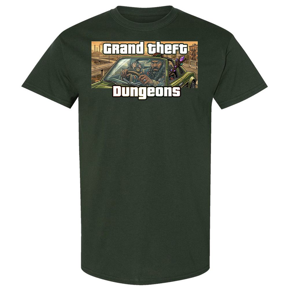 Grand Theft Dungeons Classic Unisex T-Shirt - Forest Green - 5