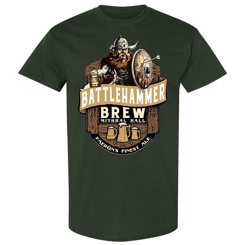 Battlehammer Brew Classic Unisex T-Shirt - Forest Green - 5