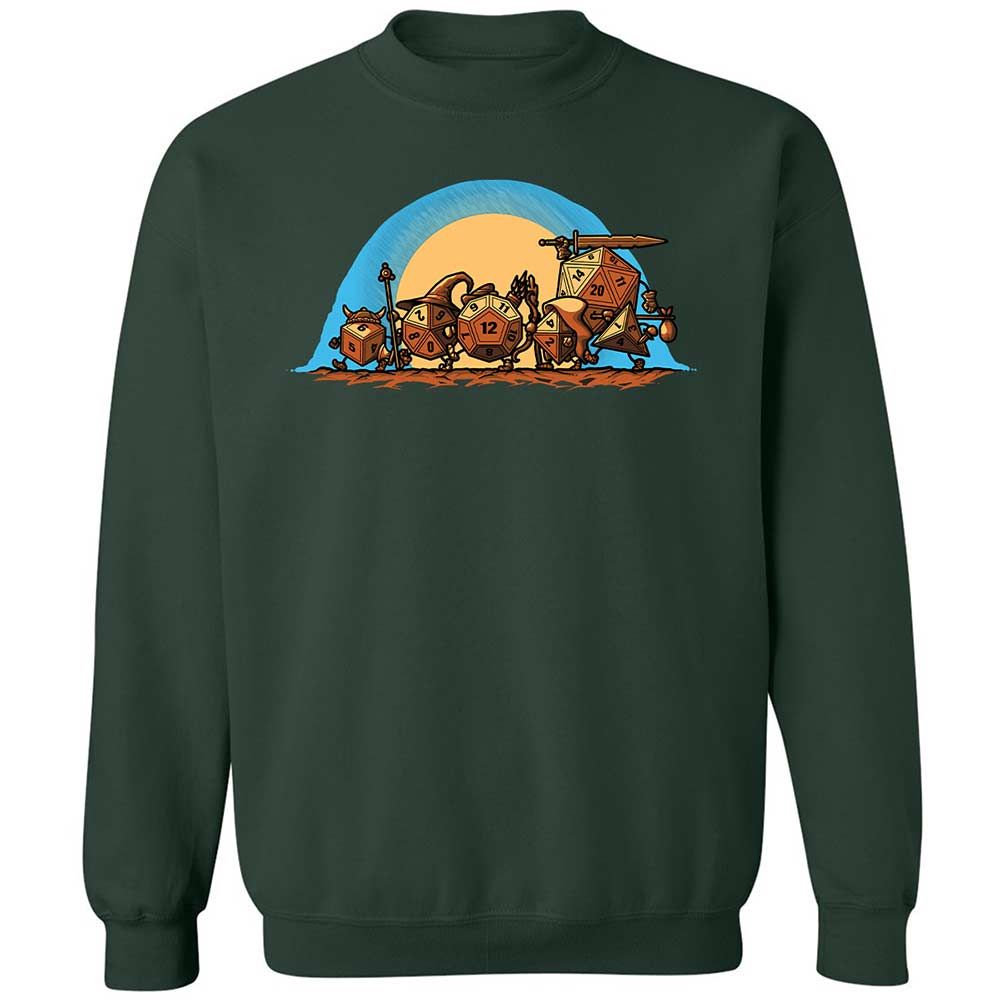 The Fellowship Of The Dice Classic Unisex Sweatshirt - Forest Green - 5