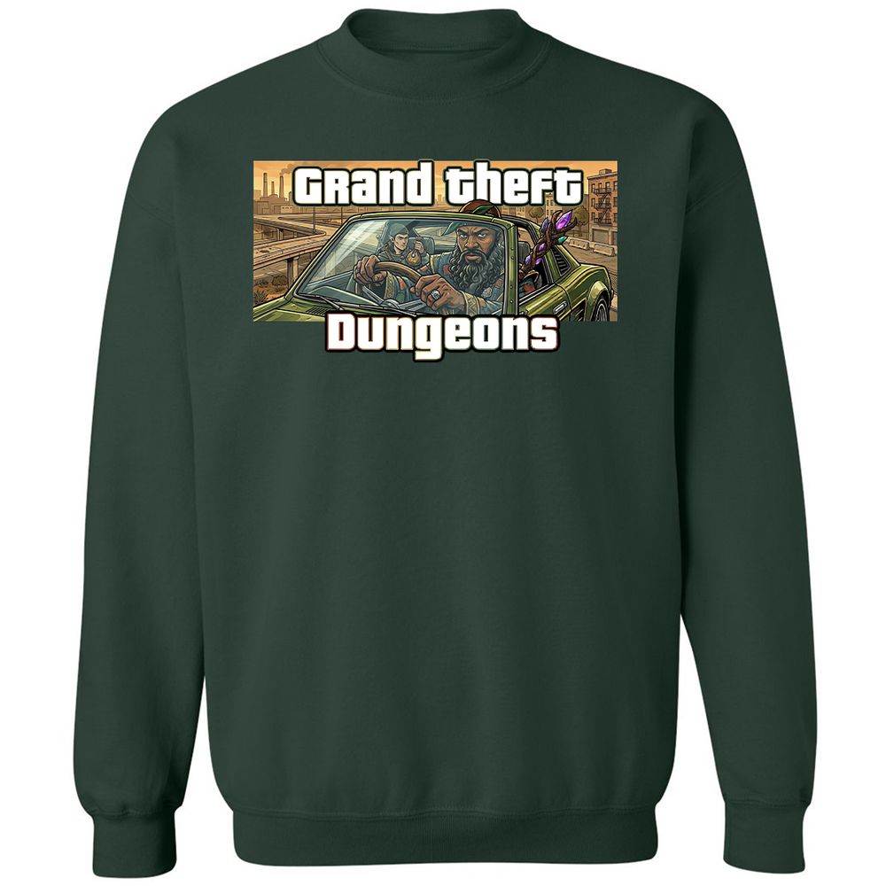 Grand Theft Dungeons Classic Unisex Sweatshirt - Forest Green - 5