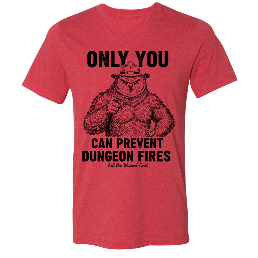 Only You Can Prevent Dungeon Fires - Heather Red - 5