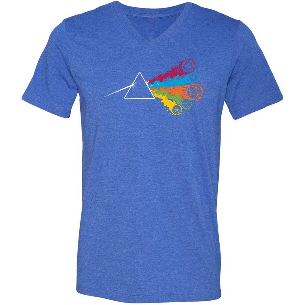 Dark Side Of The Dices Unisex V-Neck T-Shirt - Heather True Royal - 5