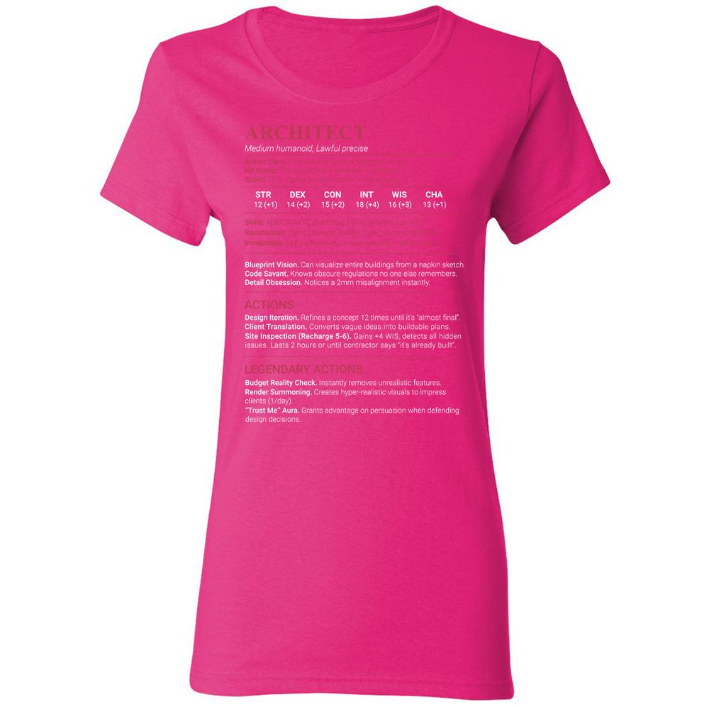 Architect Stats Women's T-Shirt - Heliconia - 5