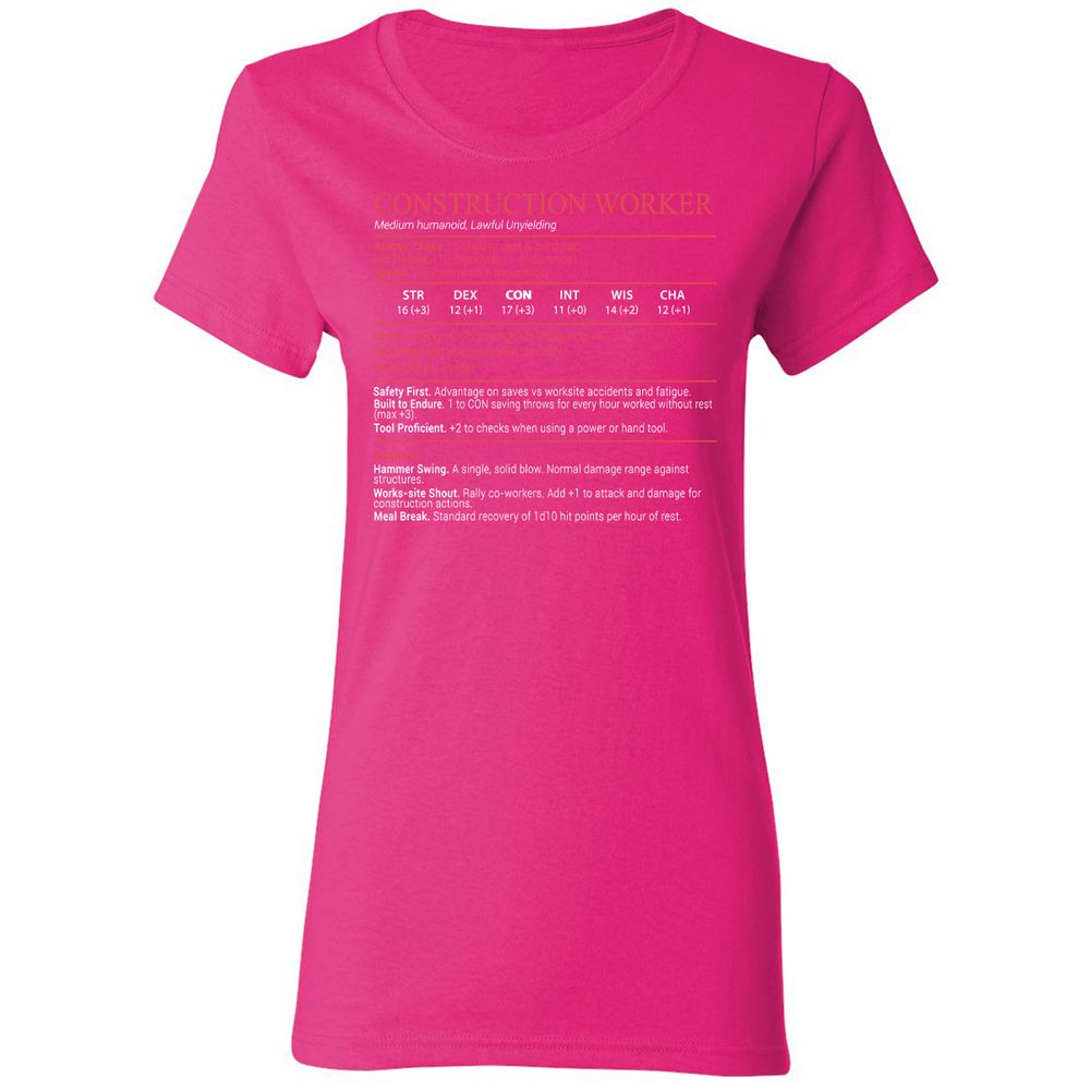 Construction Worker Stats Block - Heliconia - 5