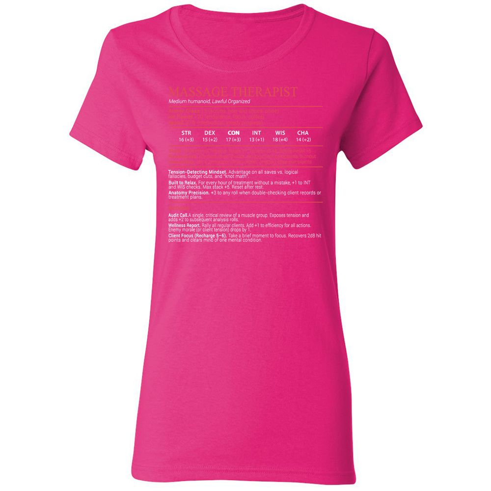 Massage Therapist Stats Block - Heliconia - 5