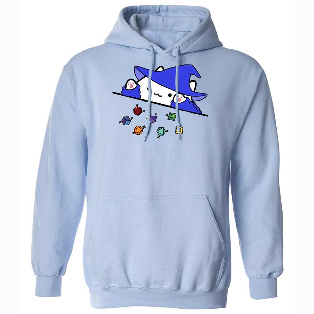 Cat Throws Dices Classic Unisex Hoodie - Light Blue - 5
