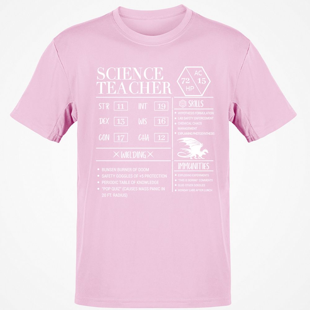 Science Teacher New Classic Unisex T-Shirt - Light Pink - 5