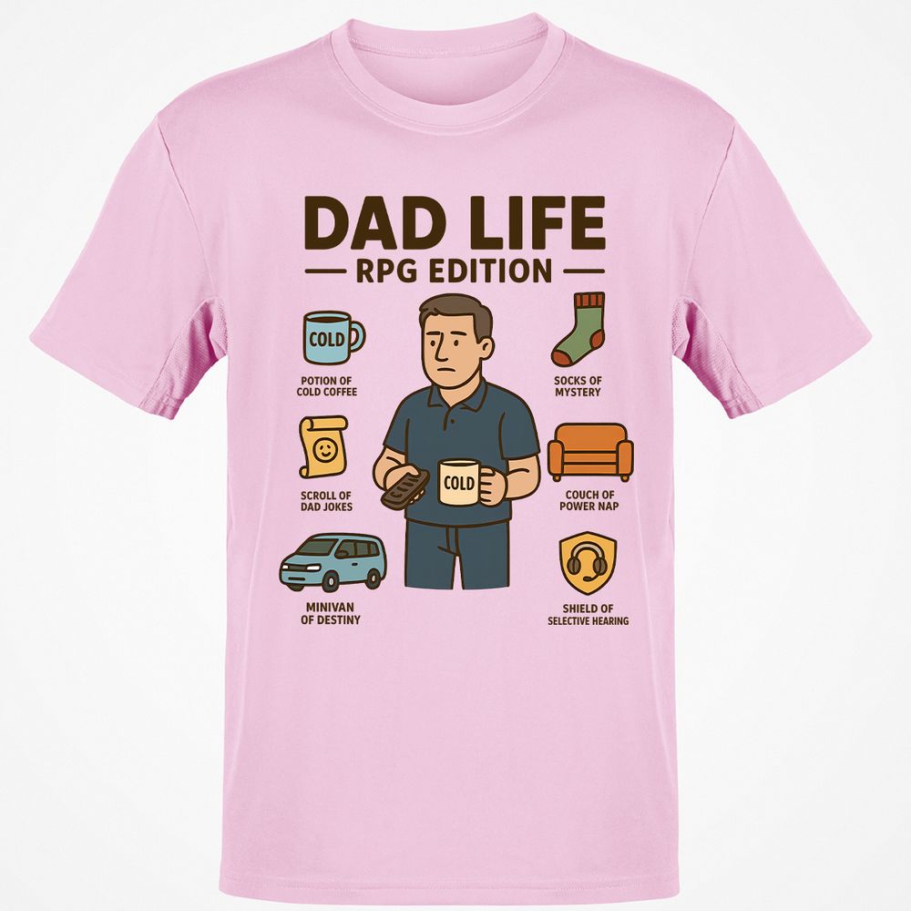 Dad Life RPG Edition Classic Unisex T-Shirt - Light Pink - 5