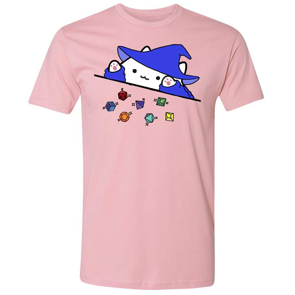 Cat Throws Dices Premium Unisex T-Shirt - Light Pink - 5