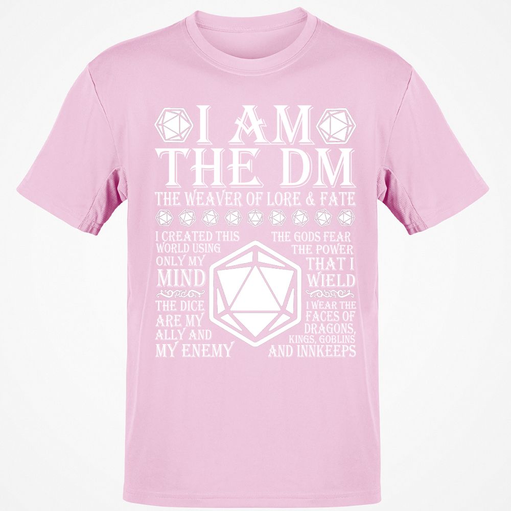 I Am The DM The Weaver Of Lore And Fate T-Shirt - Light Pink - 5
