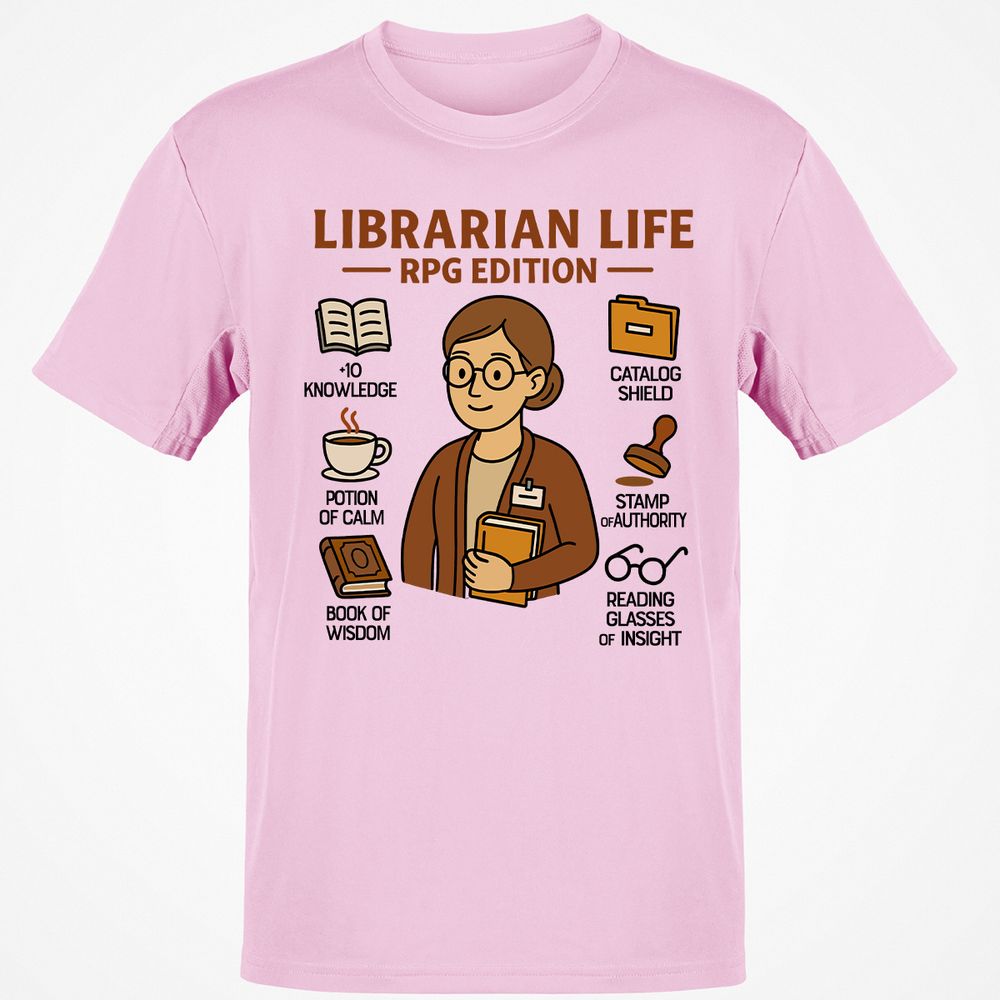 Librarian Life RPG Edition Classic Unisex T-Shirt - Light Pink - 5