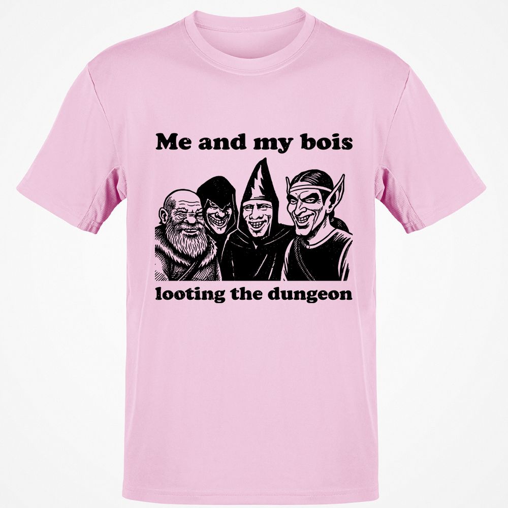 Me and my bois looting the dungeon Classic Unisex T-Shirt - Light Pink - 5