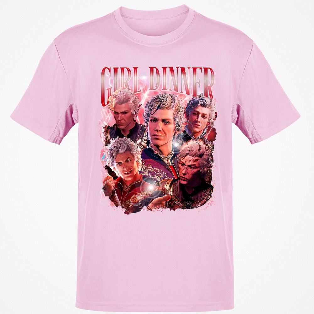 Astarion Girl Dinner Classic Unisex T-Shirt - Light Pink - 5
