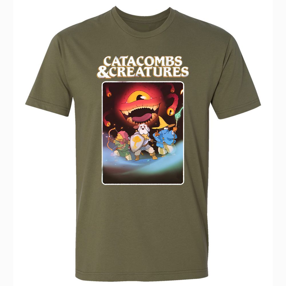 Catacombs & Creatures Premium Unisex T-Shirt - Military Green - 5