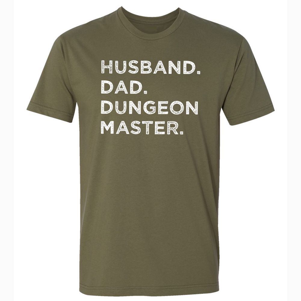 Husband Dad Dungeon Master Premium Unisex T-Shirt - Military Green - 5