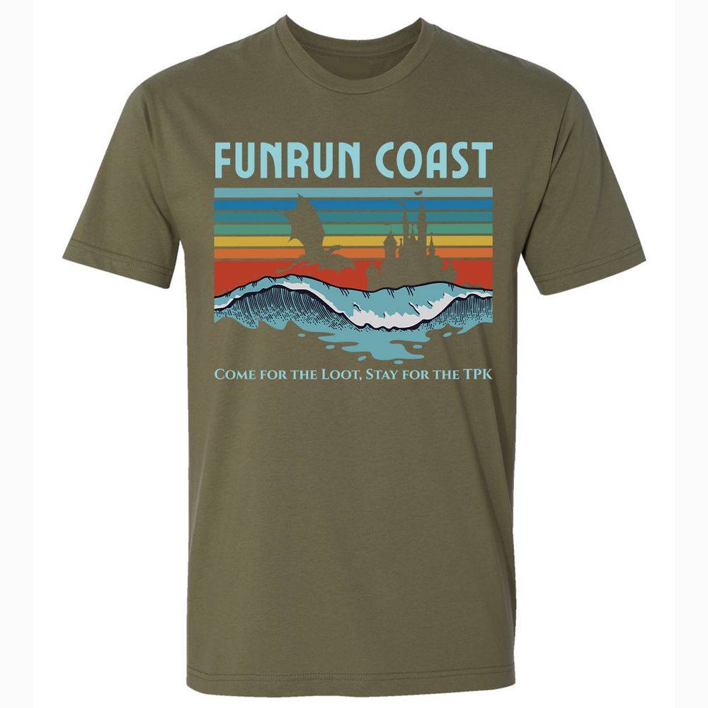 FUNRUN COAST Premium Unisex T-Shirt - Military Green - 5