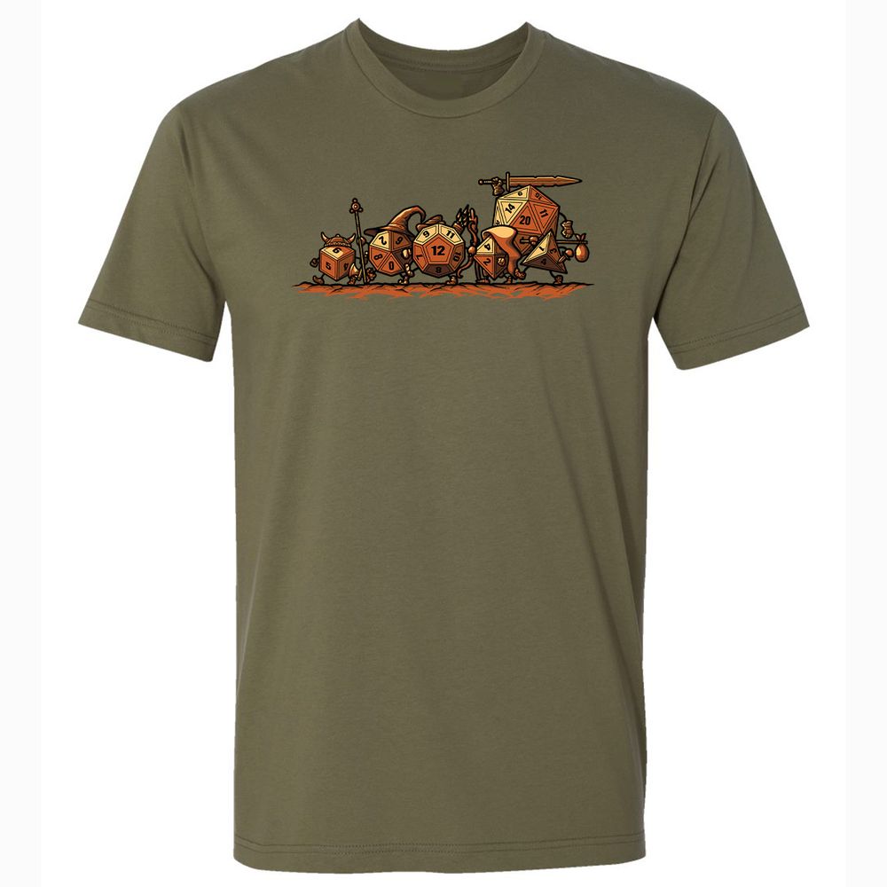 Fellowship Of The Dices Premium Unisex T-Shirt - Military Green - 5