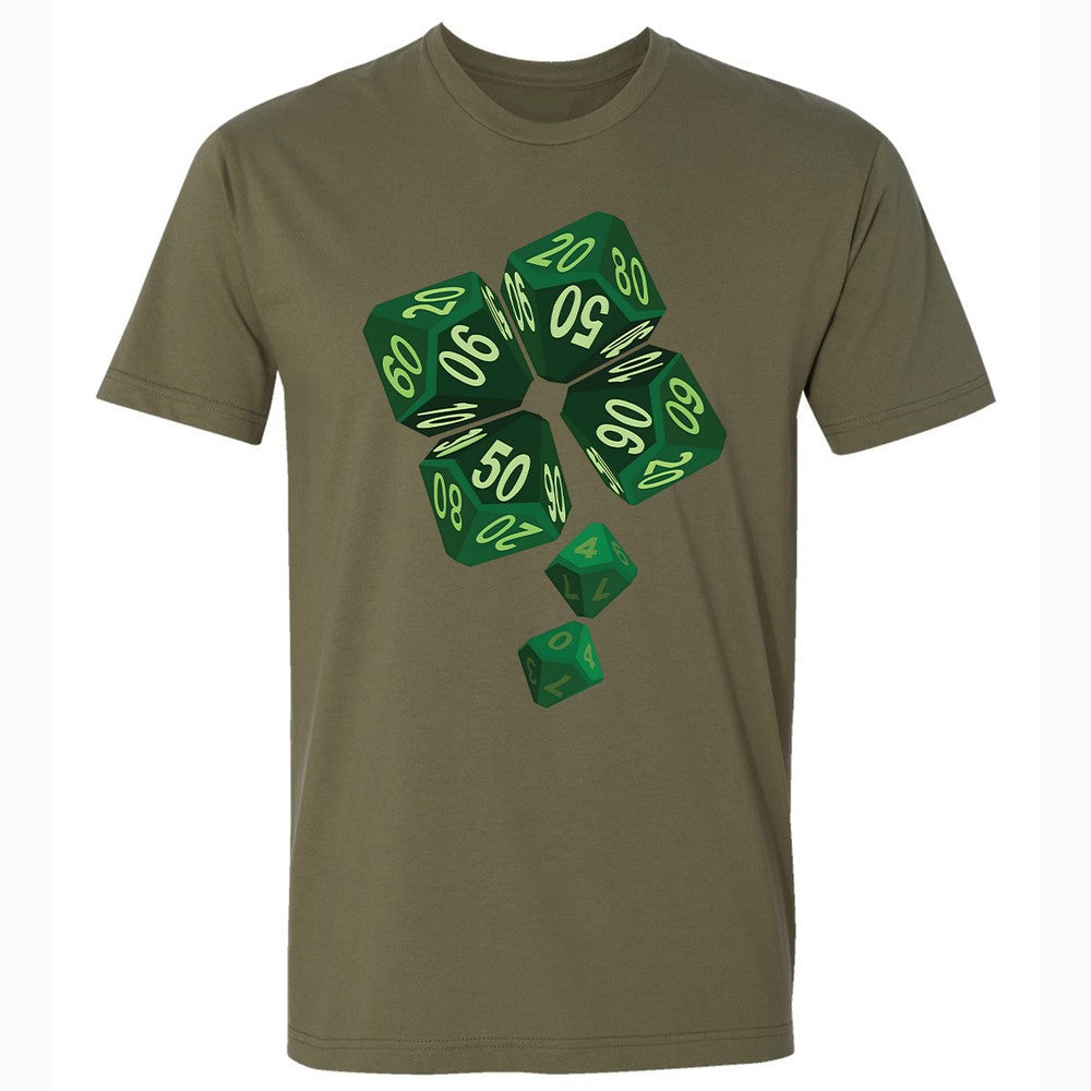 Dice Clover Premium Unisex T-Shirt - Military Green - 5