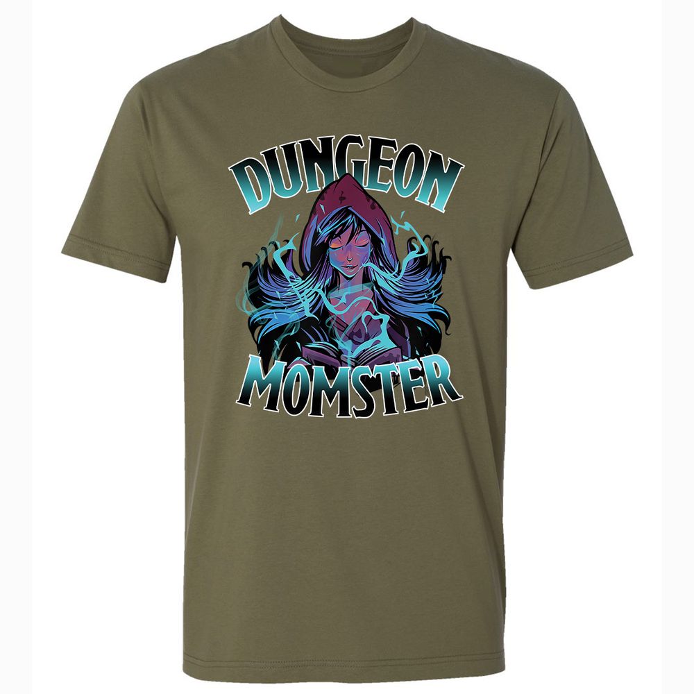 Dungeon Momster Premium Unisex T-Shirt - Military Green - 5