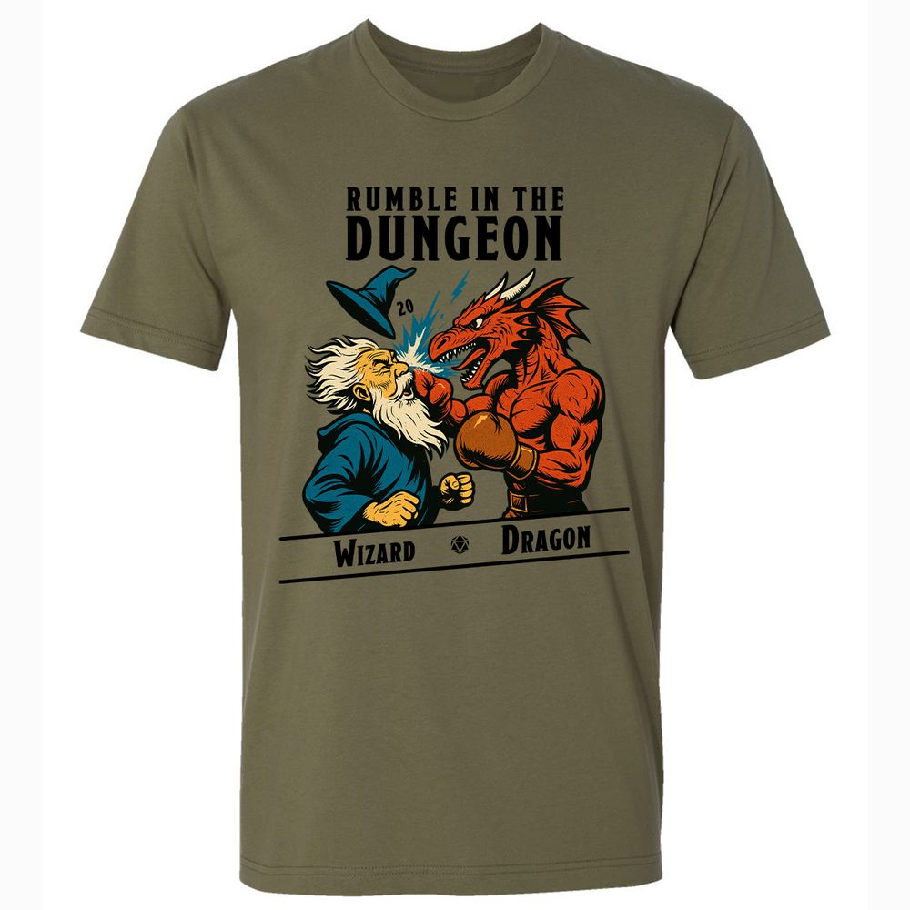 Rumble in the Dungeon Premium Unisex T-Shirt - Military Green - 5