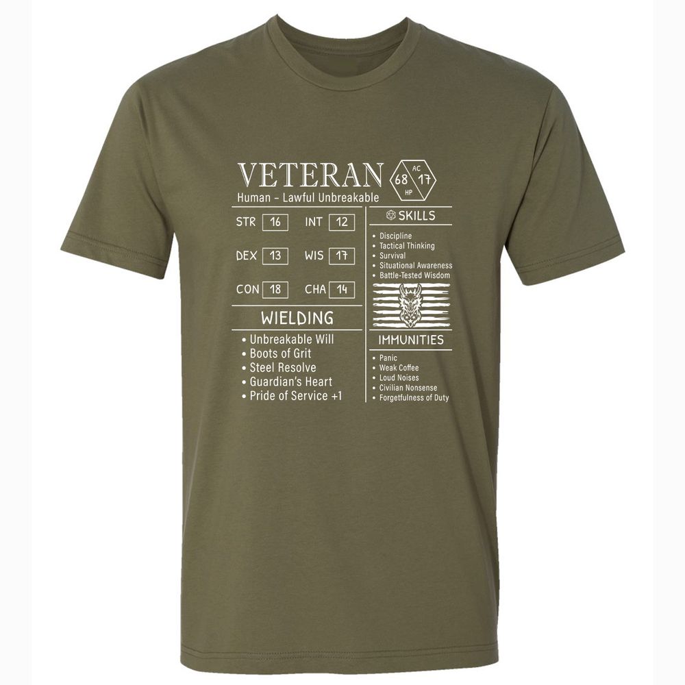 2710 veteran stats new Premium Unisex T-Shirt - Military Green - 5