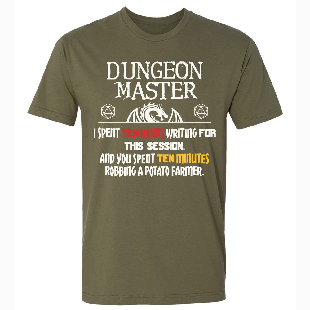 Dungeon Master Chaos Meme Premium Unisex T-Shirt - Military Green - 5