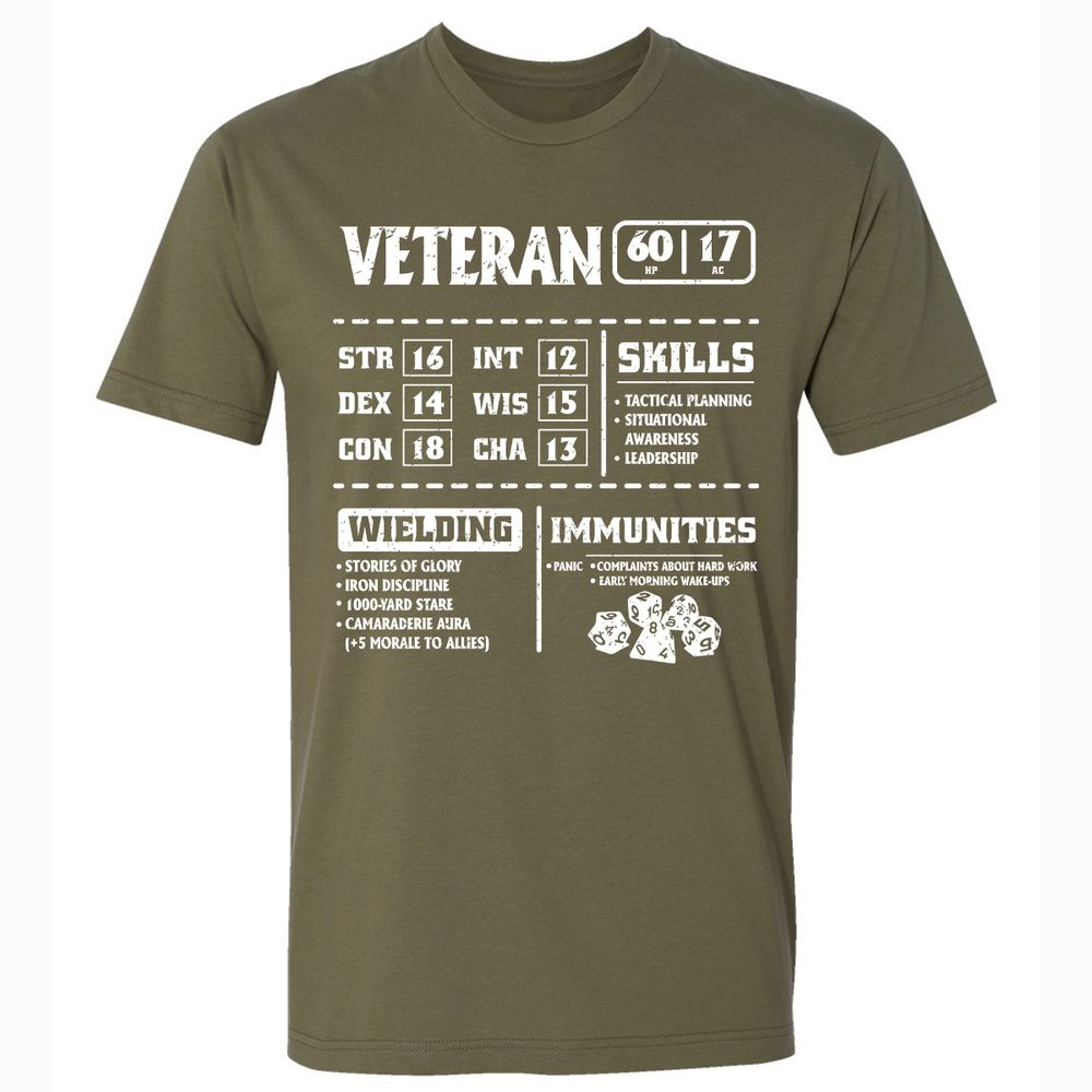 Veteran New Ver. Premium Unisex T-Shirt - Military Green - 5