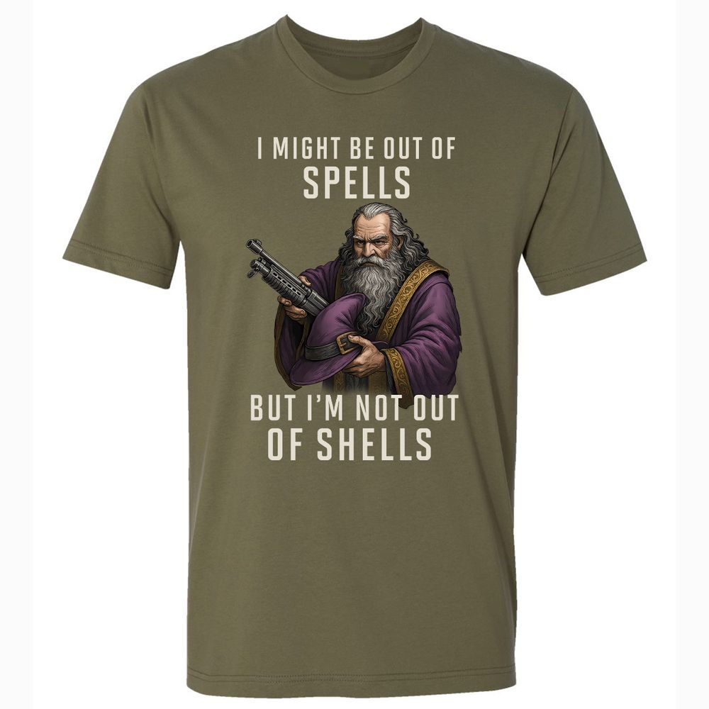 Not Out Of Shells Premium Unisex T-Shirt - Military Green - 5